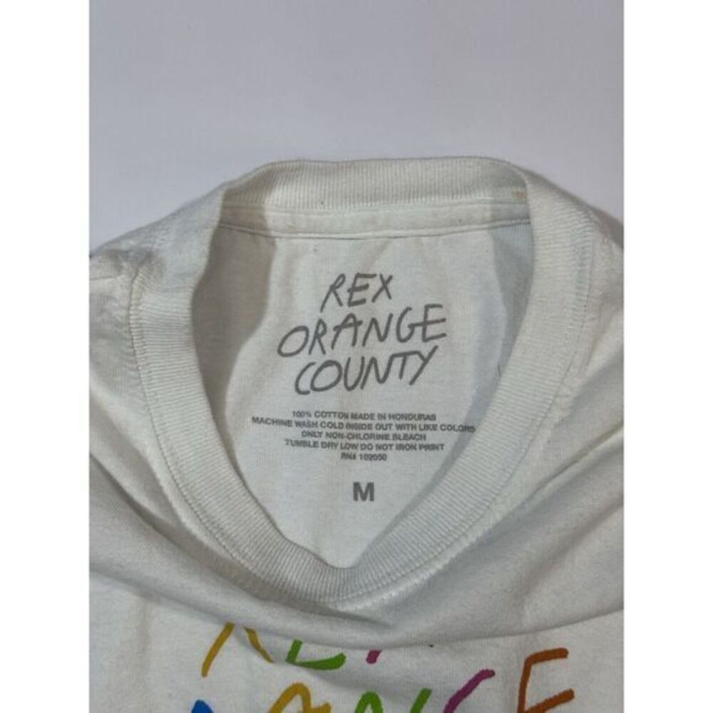Rex‎ Orange County T-Shirt Adult Size Medium Rainbow Handwriting Pop Mens - Picture 4 of 4